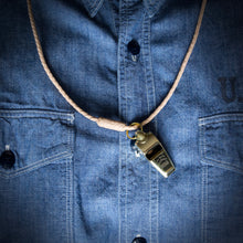 Load image into Gallery viewer, Dog Whistle - Braided Necklace - Natural Leather with Acme Thunderer Whistle